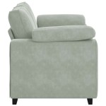 vidaXL Canapea lovesea gri deschis 120 cm catifea vidaXL Canapea lovesea gri deschis 120 cm catifea