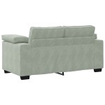vidaXL Canapea lovesea gri deschis 120 cm catifea vidaXL Canapea lovesea gri deschis 120 cm catifea