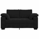 vidaXL Canapea loveseat neagră 120 cm catifea