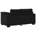 vidaXL Canapea loveseat neagră 120 cm catifea