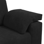 vidaXL Canapea loveseat neagră 120 cm catifea
