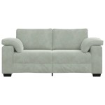 vidaXL Canapea loveseat gri deschis 140 cm catifea vidaXL Canapea loveseat gri deschis 140 cm catifea