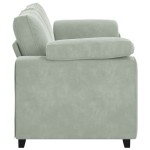 vidaXL Canapea loveseat gri deschis 140 cm catifea vidaXL Canapea loveseat gri deschis 140 cm catifea