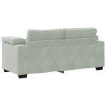 vidaXL Canapea loveseat gri deschis 140 cm catifea vidaXL Canapea loveseat gri deschis 140 cm catifea