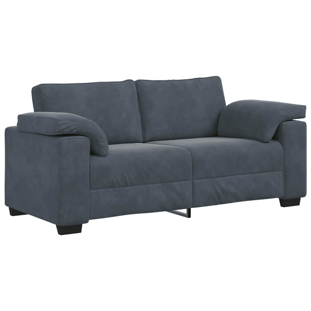 vidaXL Canapea lovesea gri închis 140 cm catifea
