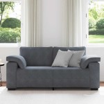 vidaXL Canapea lovesea gri închis 140 cm catifea vidaXL Canapea lovesea gri închis 140 cm catifea
