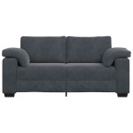 vidaXL Canapea lovesea gri închis 140 cm catifea vidaXL Canapea lovesea gri închis 140 cm catifea