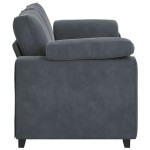 vidaXL Canapea lovesea gri închis 140 cm catifea vidaXL Canapea lovesea gri închis 140 cm catifea