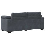 vidaXL Canapea lovesea gri închis 140 cm catifea vidaXL Canapea lovesea gri închis 140 cm catifea