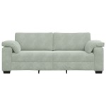 vidaXL Canapea cu 3 locuri gri deschis 178 cm catifea vidaXL Canapea cu 3 locuri gri deschis 178 cm catifea