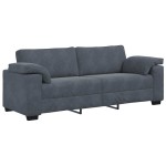 vidaXL Canapea cu 3 locuri gri închis 178 cm catifea vidaXL Canapea cu 3 locuri gri închis 178 cm catifea