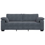 vidaXL Canapea cu 3 locuri gri închis 178 cm catifea vidaXL Canapea cu 3 locuri gri închis 178 cm catifea