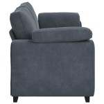 vidaXL Canapea cu 3 locuri gri închis 178 cm catifea vidaXL Canapea cu 3 locuri gri închis 178 cm catifea