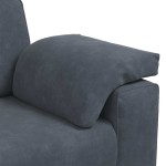 vidaXL Canapea cu 3 locuri gri închis 178 cm catifea vidaXL Canapea cu 3 locuri gri închis 178 cm catifea