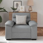 vidaXL Canapea Scaun Gri deschis 60 cm Tesatura