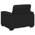 vidaXL Canapea Scaun Negru 60 cm Tesatura