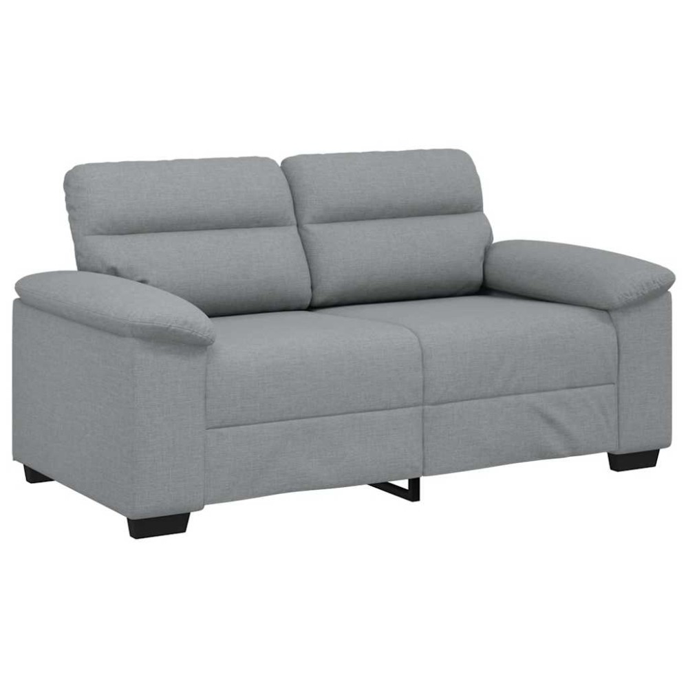 vidaXL Canapea cu 2 locuri, țesătură gri deschis, 120 cm