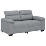 vidaXL Canapea cu 2 locuri, țesătură gri deschis, 120 cm
