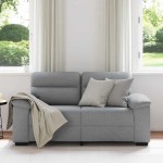vidaXL Canapea cu 2 locuri, țesătură gri deschis, 120 cm
