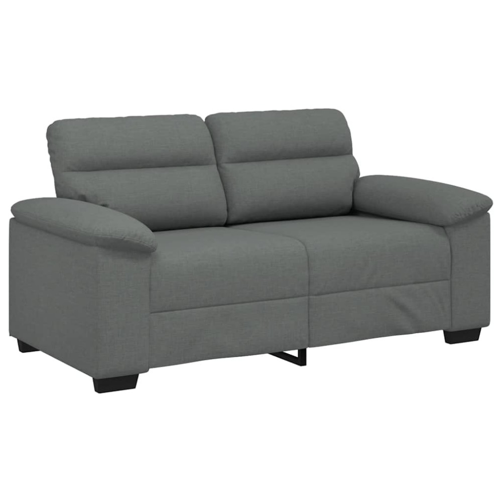 vidaXL Canapea cu 2 locuri, țesătură gri închis, 120 cm