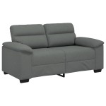 vidaXL Canapea cu 2 locuri, țesătură gri închis, 120 cm