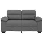 vidaXL Canapea cu 2 locuri, țesătură gri închis, 120 cm