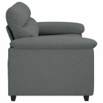 vidaXL Canapea cu 2 locuri, țesătură gri închis, 120 cm