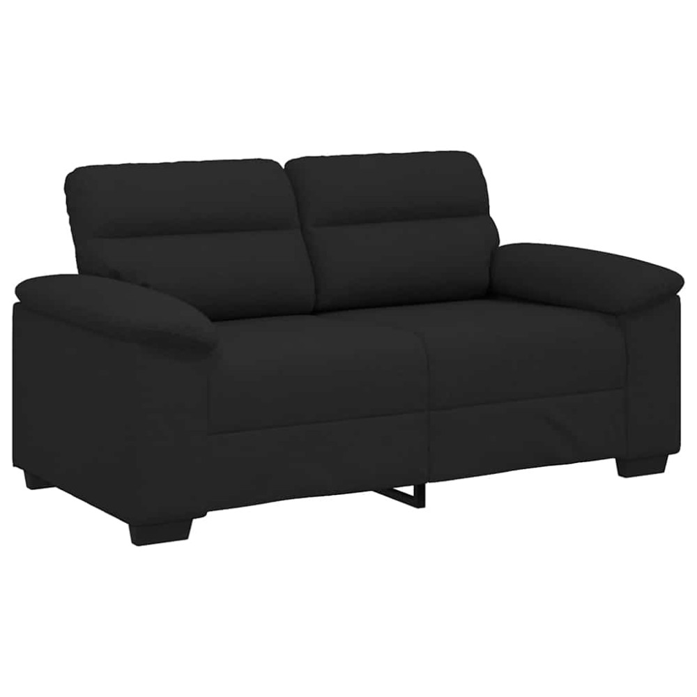 vidaXL Canapea cu 2 locuri, neagră, 120 cm, material textil