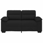 vidaXL Canapea cu 2 locuri, neagră, 120 cm, material textil vidaXL Canapea cu 2 locuri, neagră, 120 cm, material textil