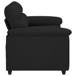 vidaXL Canapea cu 2 locuri, neagră, 120 cm, material textil vidaXL Canapea cu 2 locuri, neagră, 120 cm, material textil