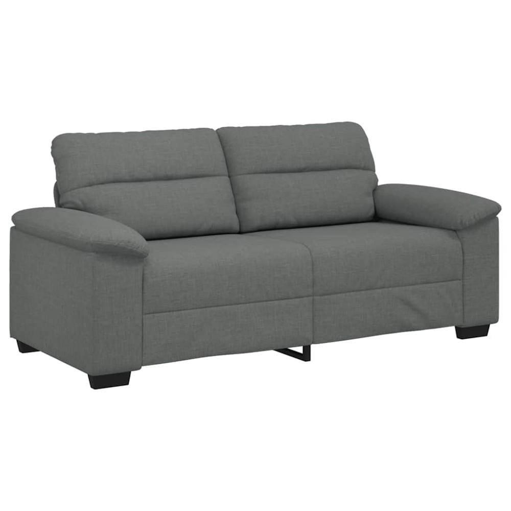 vidaXL Canapea cu 2 locuri, țesătură gri închis, 140 cm
