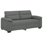 vidaXL Canapea cu 2 locuri, țesătură gri închis, 140 cm