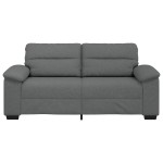 vidaXL Canapea cu 2 locuri, țesătură gri închis, 140 cm