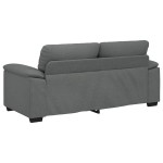 vidaXL Canapea cu 2 locuri, țesătură gri închis, 140 cm