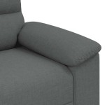 vidaXL Canapea cu 2 locuri, țesătură gri închis, 140 cm
