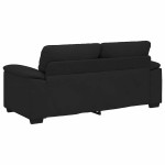 vidaXL Canapea cu 2 locuri negru 140 cm stofa vidaXL Canapea cu 2 locuri negru 140 cm stofa