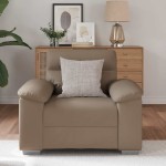 vidaXL Canapea Scaun Cappuccino 60 cm piele artificială vidaXL Canapea Scaun Cappuccino 60 cm piele artificială