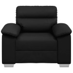 vidaXL Canapea scaun negru 60 cm piele artificială