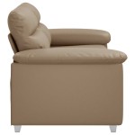 vidaXL Canapea cu 2 locuri, cappuccino, 120 cm, piele ecologică