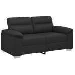 vidaXL Canapea cu 2 locuri, negru, 120 cm, piele ecologică