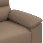 vidaXL Canapea cu 2 locuri, cappuccino, 140 cm, piele ecologică