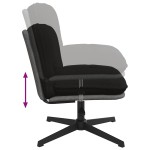 vidaXL Scaun de birou pivotant, țesătură neagră ondulată ca lână vidaXL Scaun de birou pivotant, țesătură neagră ondulată ca lână