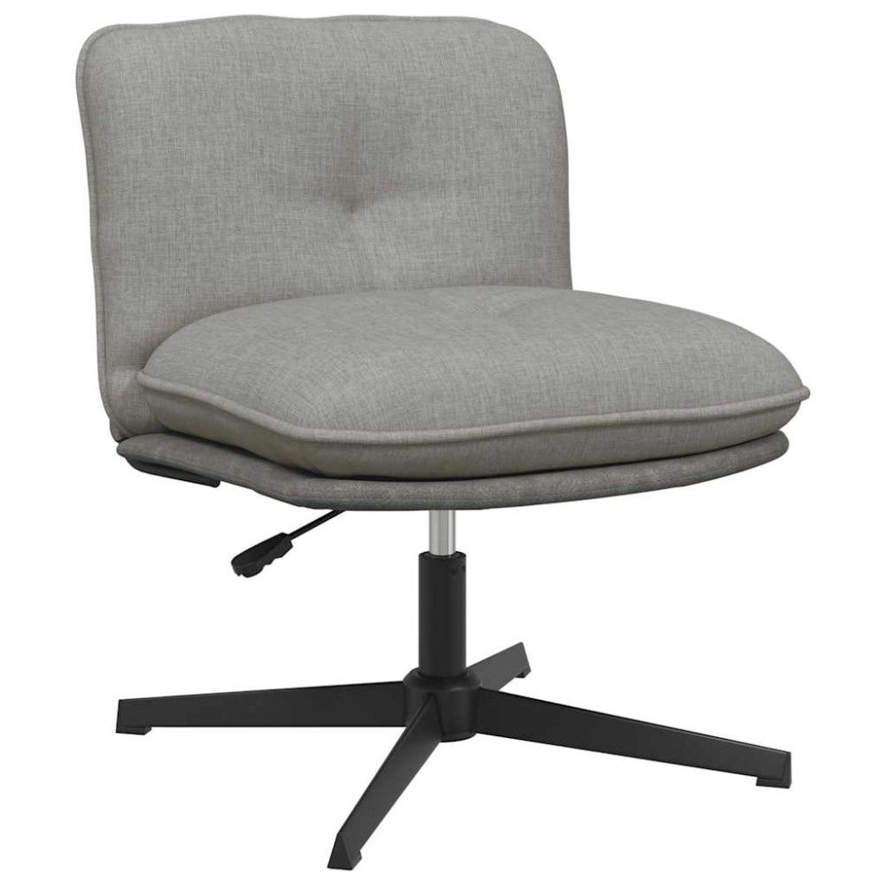 vidaXL Scaun de birou pivotant, gri deschis, material textil