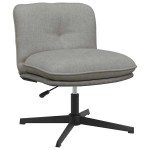 vidaXL Scaun de birou pivotant, gri deschis, material textil vidaXL Scaun de birou pivotant, gri deschis, material textil