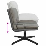 vidaXL Scaun de birou pivotant, gri deschis, material textil vidaXL Scaun de birou pivotant, gri deschis, material textil