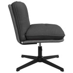 vidaXL Scaun de birou pivotant, gri închis, material textil vidaXL Scaun de birou pivotant, gri închis, material textil