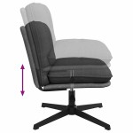 vidaXL Scaun de birou pivotant, gri închis, material textil vidaXL Scaun de birou pivotant, gri închis, material textil