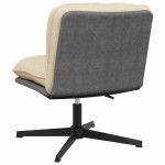 vidaXL Scaun de birou pivotant, crem, material textil vidaXL Scaun de birou pivotant, crem, material textil