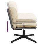 vidaXL Scaun de birou pivotant, crem, material textil vidaXL Scaun de birou pivotant, crem, material textil