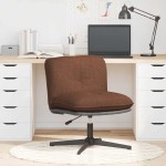 vidaXL Scaun de birou pivotant, maro, material textil vidaXL Scaun de birou pivotant, maro, material textil